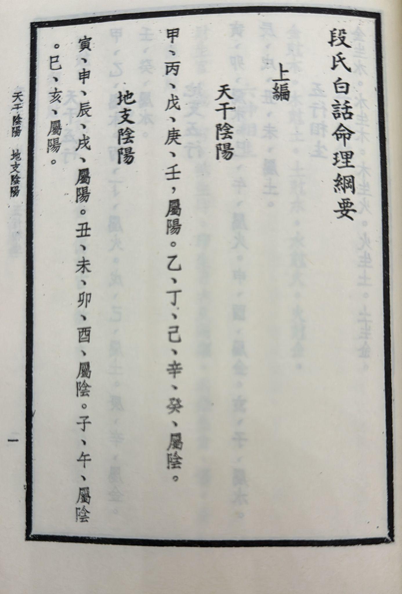 段氏白話命學綱要